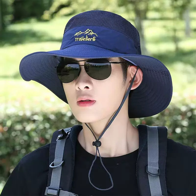 TEMU Hat Men's Summer Hat Mountaineering Fishing Hat Outdoor Breathable Hat Men's Cycling Bucket Hat