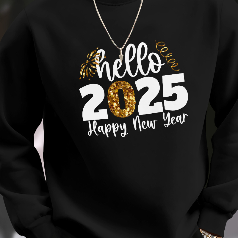 

Sweatshirt - Regular Fit Knit , Fashionable " 2025 " Graphic , Comfortable Pullover