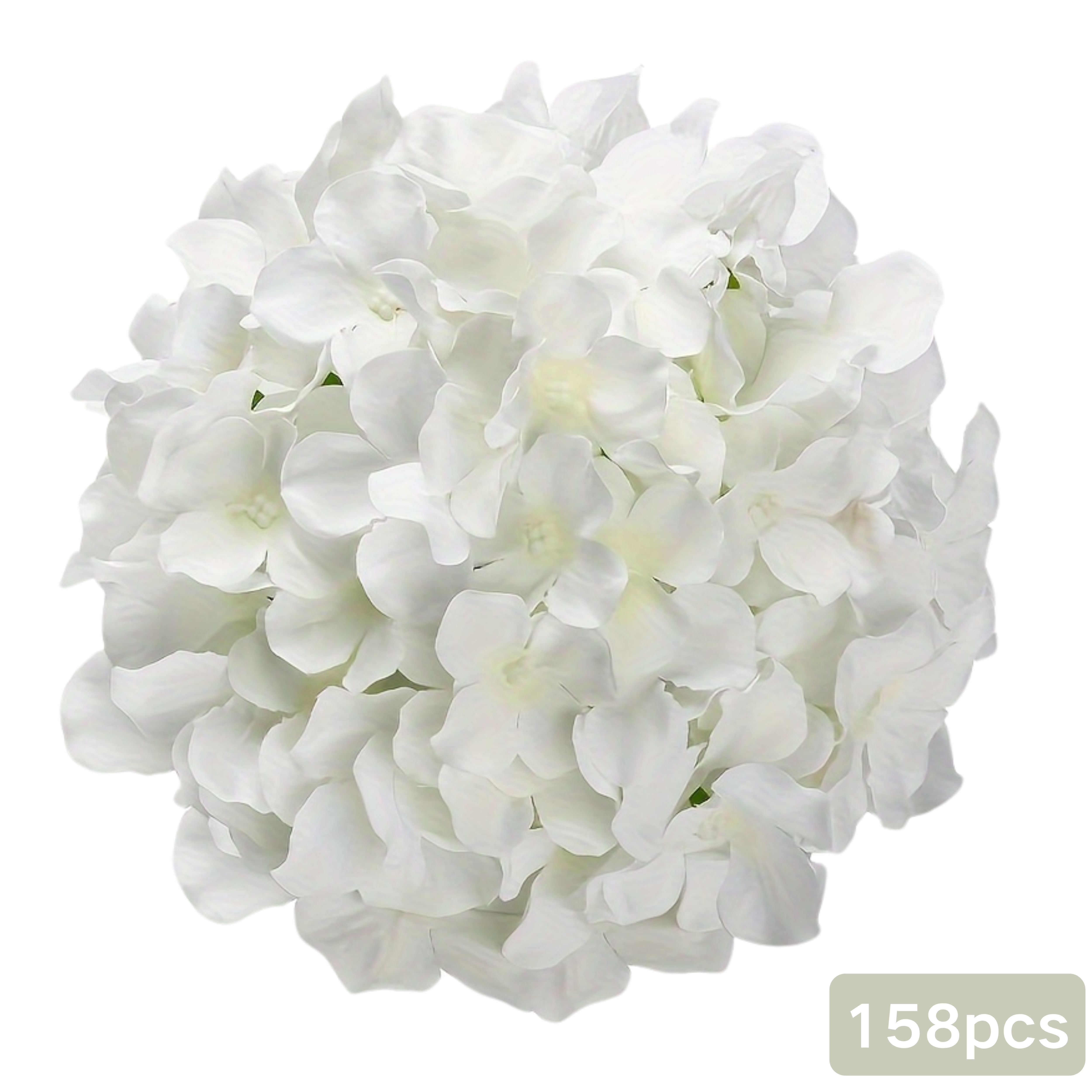 E-shop 158 Stück weiße künstliche Hortensien, komplett mit Stielen, mit lebensechter Textur. Diese künstlichen Blumen sind für Terrassen im Freien,