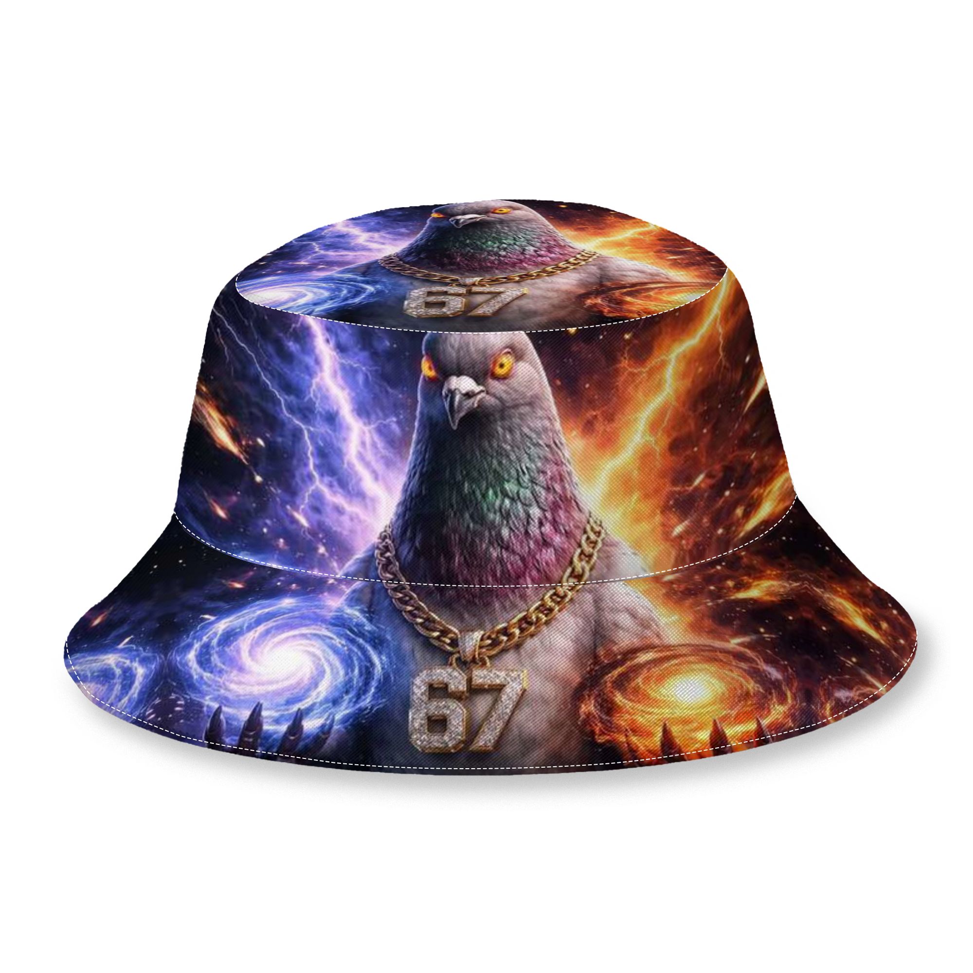 TEMU 1 stuks 67 MEME Meme Duif AI Bucket Hat Outdoor Petten voor Mannen Vrouwen Bucket Hat