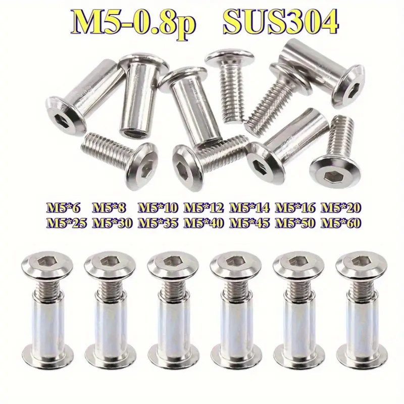 Kit 8 Bulloni Acciaio Inox M5 Con Rondelle Per Parafanghi E Portapacchi – 16 Mm Di Lunghezza
