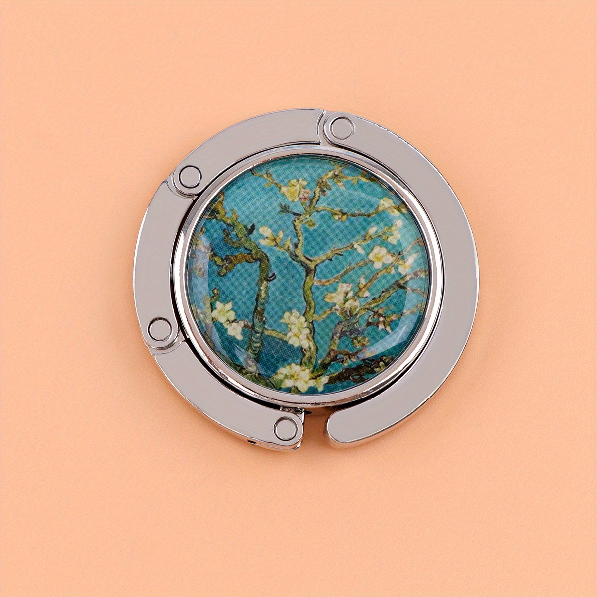 E-shop Van Gogh Metall-Handtaschenhaken, klappbarer Tisch-Taschenhalter, Kunst-Ölgemälde , Handtaschenaufbewahrung für