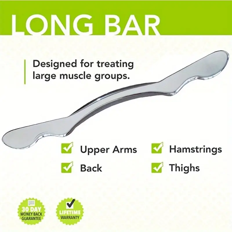 muscle scraper stainless steel gua sha massage iastm tools great long bar Product details 6