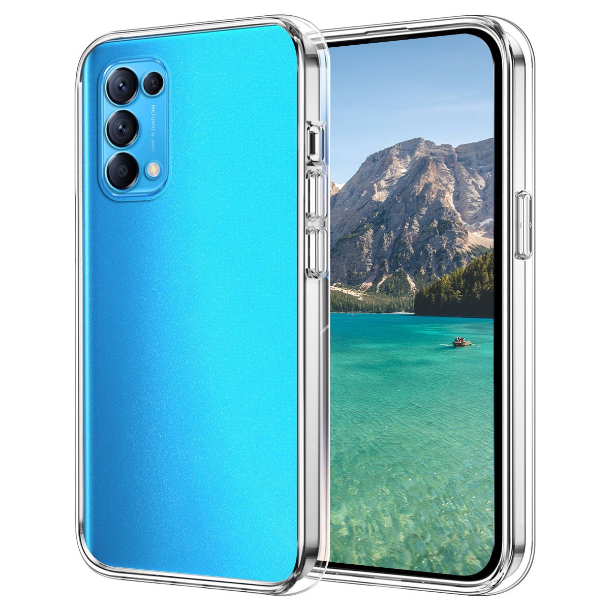 TEMU Flexible And Shockproof Protective Case For Oppo Find X3 Lite, Offering Full Protection Against Scratches With A Transparent Back.