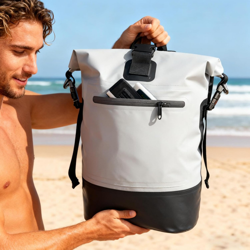 High Quality Backpack - 25L Roll-Top Heavy-Duty Pack | Men's Hiking Backpack for Hiking, Camping, Outdoor Mountaineering, Trekking, Beach Fitness & More: Sports & Outdoor