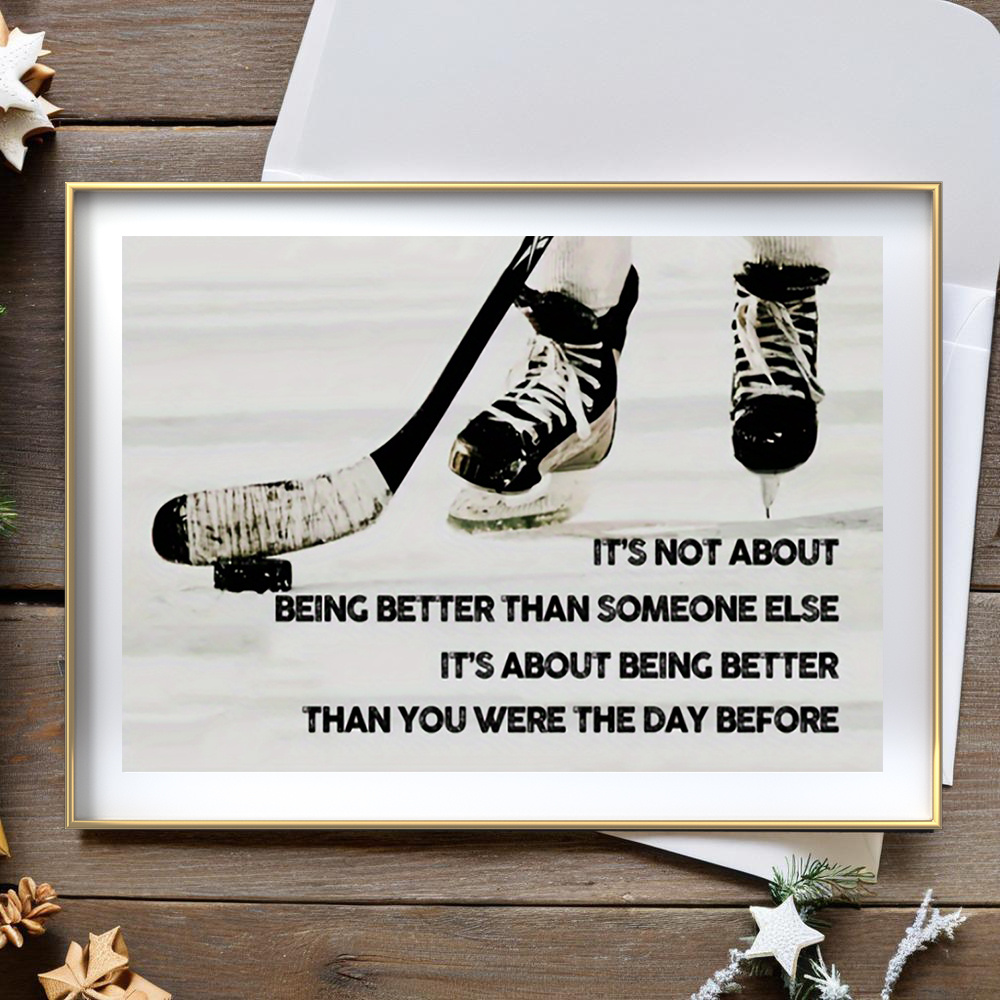 

Room Decor 1pc Inspirational Hockey Quote Canvas Poster, Motivational Sports , 12x16 Inch, For Home, Bedroom, Kitchen, Living Room, Office, Hotel, Cafe Decor