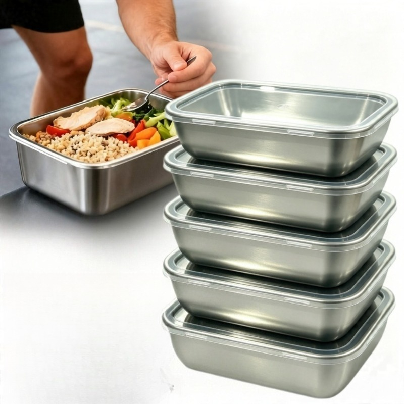 stackable lunch box stainless steel sold on Temu United States