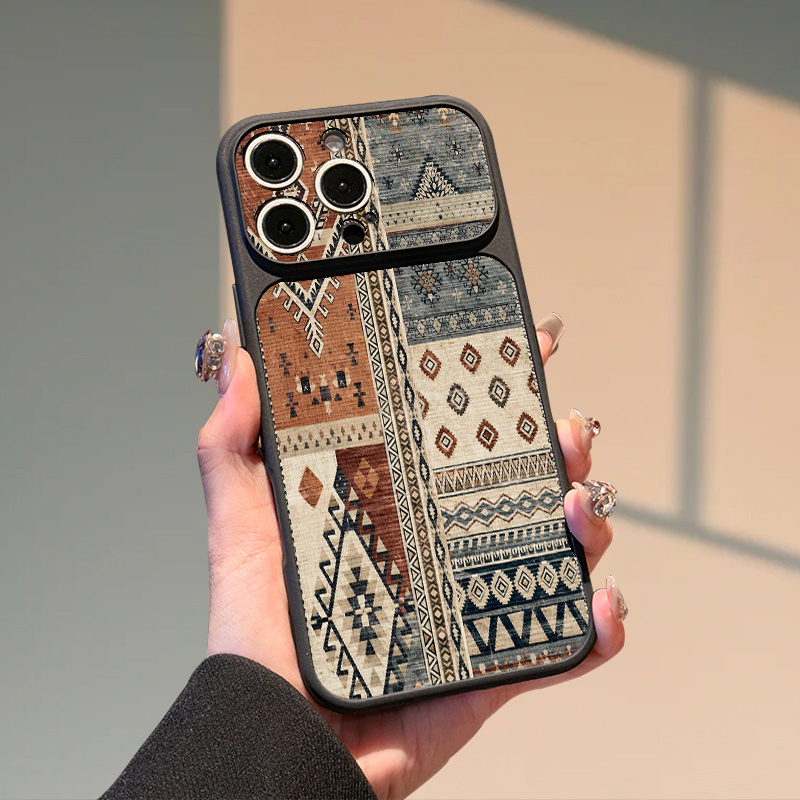 TEMU Phone Case: Ethnic Tribal Pattern Uv Printed Phone Case Suitable For 17promax 17pro 17 16promax 16 15 14 13 12 11 Series Phones