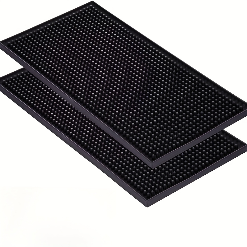 Image of 2-pack Durable Thick Bar Mats| Fashionable Leak-proof, Non-slip, Non-toxic, Suitable For Cafes, Bars, Restaurants, And Tabletop Services, 30.48 X 15.24, Plastic Material