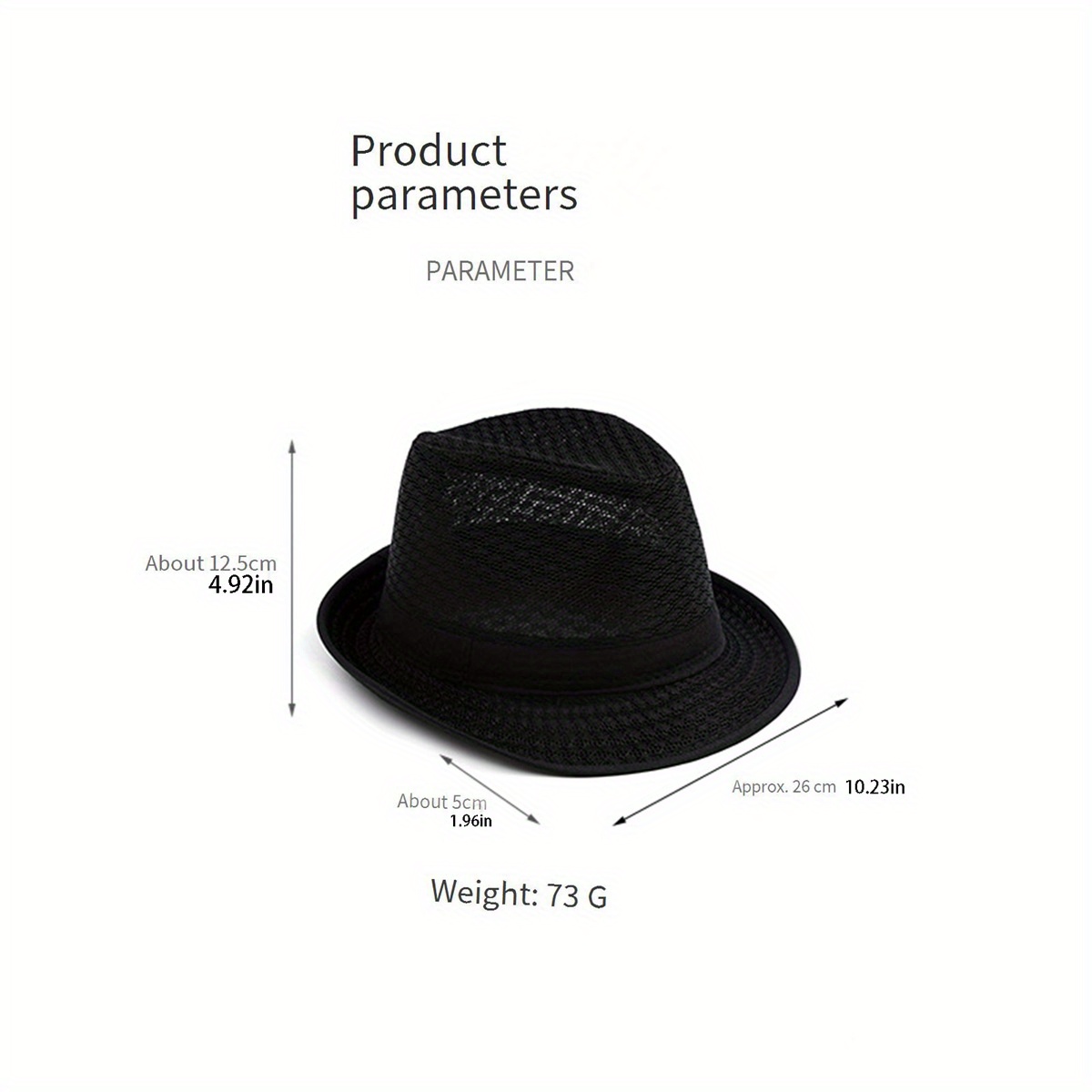 mens vintage straw style mesh fedora hat breathable 100 - Temu