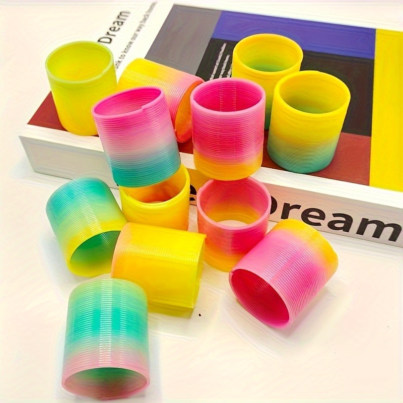 15pcs Mini Spring Rings Stacking Puzzle Gift Set with Fun Toy Pattern
