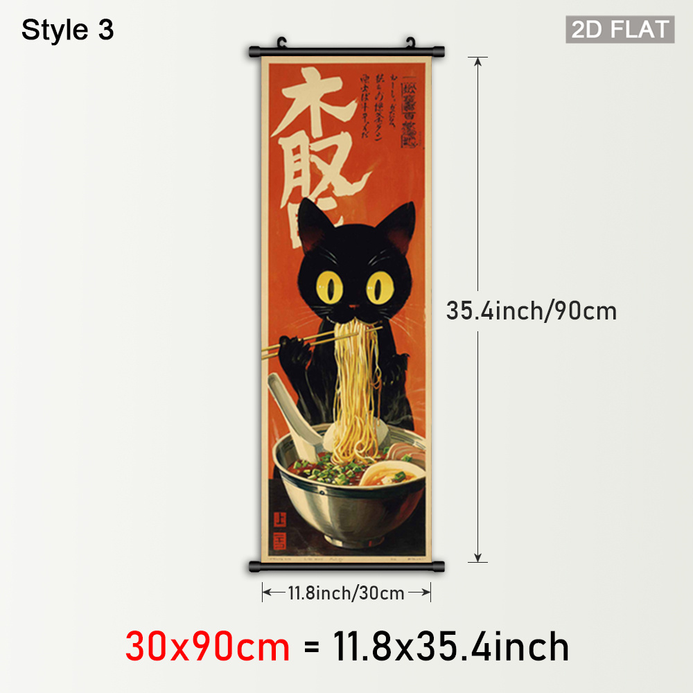TEMU 2d Flat, 2d Flat, 1pc A Framed -themed Plastic Wall Art, Featuring A Canvas ''. This Retro-style Scroll Painting Serves As A Festive Home