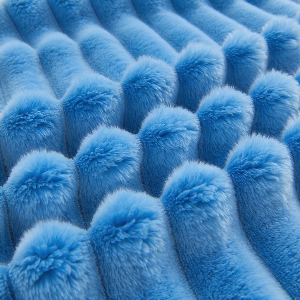 Soft Faux Rabbit Fur Children's Blanket, Stylish Striped Design