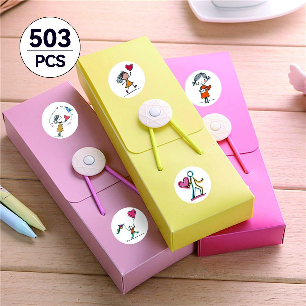 TEMU 503 pegatinas de dibujos animados a , corazones, globos, , ideales para tablets, fundas de teléfono, cuadernos, embalaje de productos, patinetas