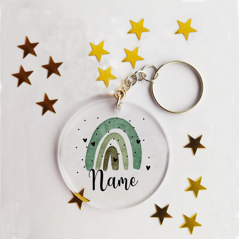 TEMU 1 Personalized Watercolor Keychain, Customized Keychain Name, Keychain Accessories, Mobile Bag Pendant, Keychain, Friend Gift