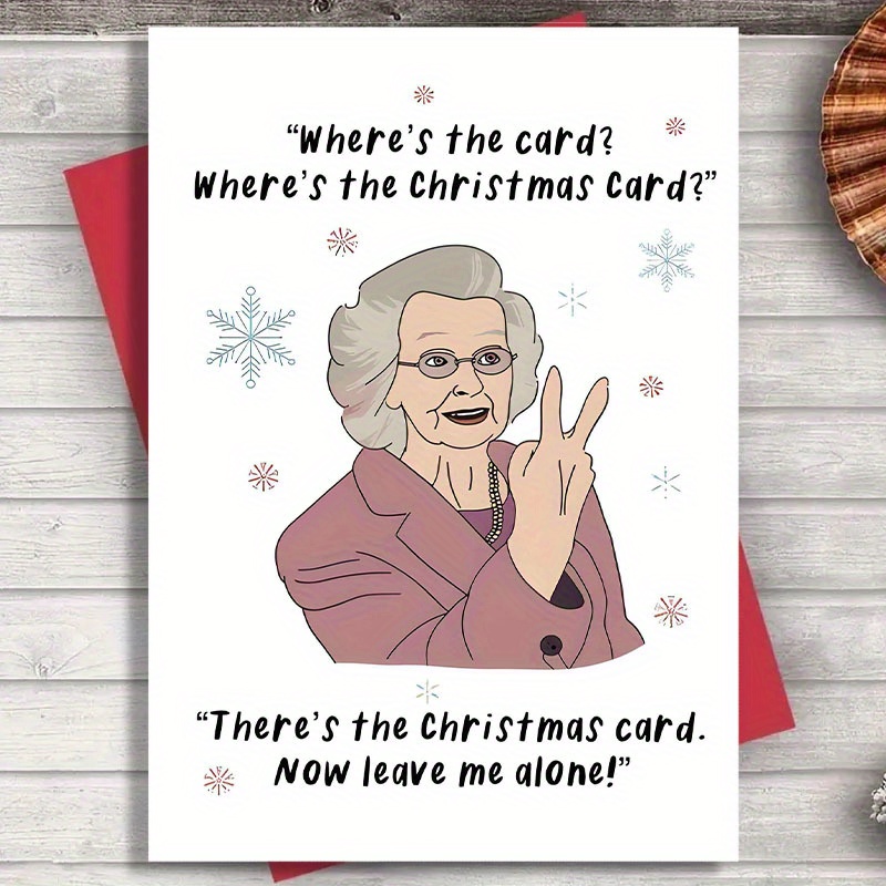   funny christmas card with       humorous holiday greeting for     sending holiday   festive stationery christmas deco