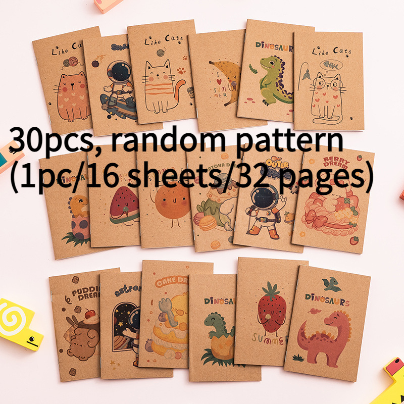 

30/50 Random Patterns, Mini Notebook, Pocket-sized Portable Diary, Blank Cartoon Notepad, Pocket Message Book, Suitable For School Office Use And Event Gifts.