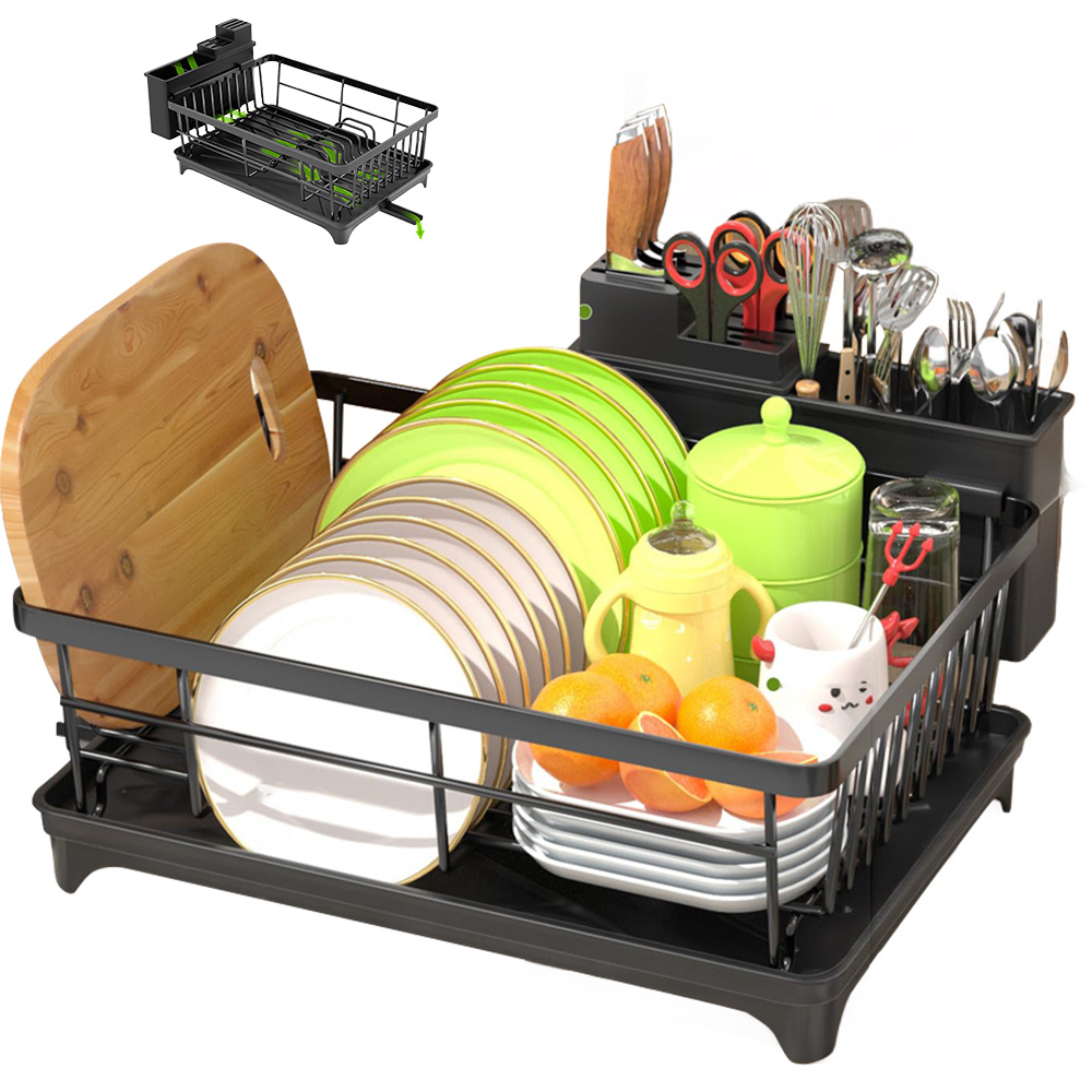 Wipes For Asphalt Dish Racks, Sponges For Household Use, Kitchen Utensils Storage, Kitchen Organization, Drainage Rack With A 360° Rotating Nozzle