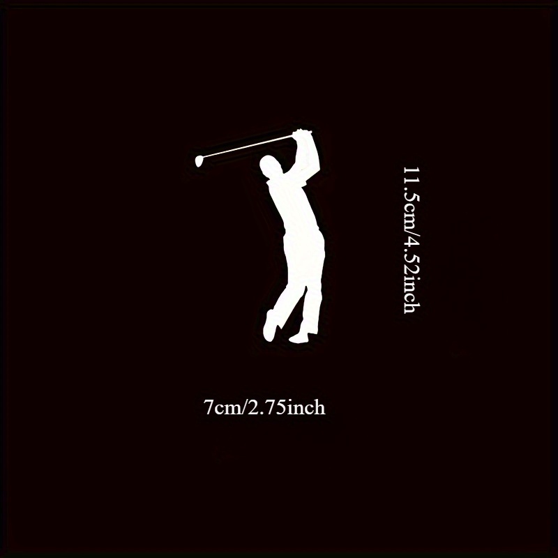 1pc Golf Vinyl Decal Sticker - Playing Golf Design For Car, Bottle, Laptop, Motorcycle - Self-adhesive, Vinyl Material, Easy To Apply