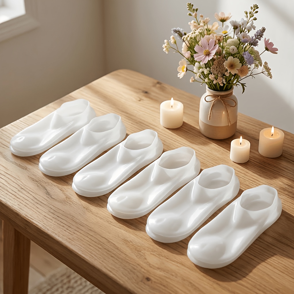 TEMU 6 Pairs Of Foot Care Moisturizing Socks, Suitable Dry, Cracked Heels And Rough Skin. Universal Foot Care Socks Men And Women. Foot Care Tools.