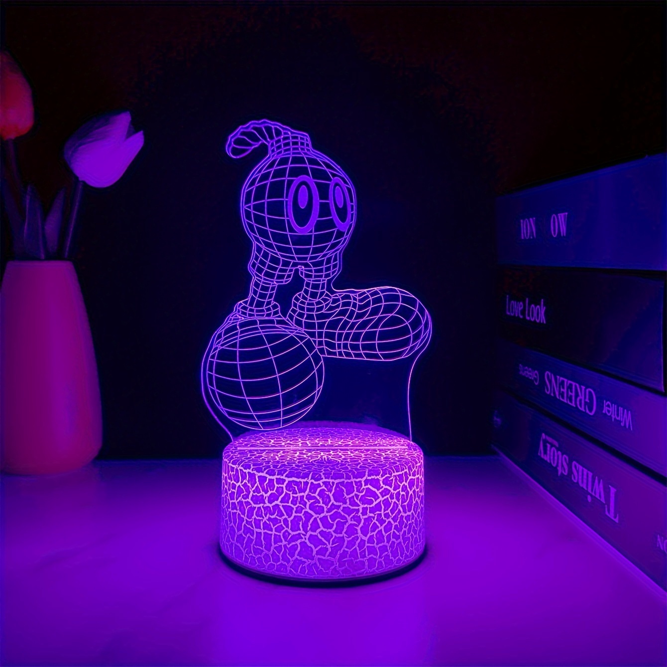 modern 3d cartoon night light desk lamp usb powered 7   switch plastic tabletop   for bedroom study gaming room ideal holiday birthday gift desk lamp for office study room lighting   design durable plastic Product details 6