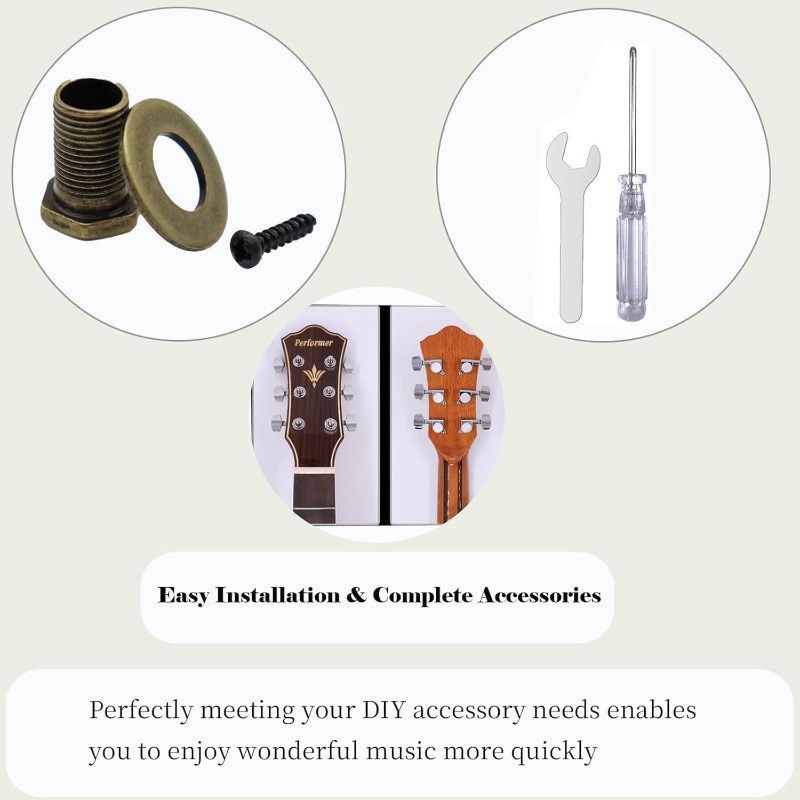 6pcs 101.44oz+3R Guitar Machine Heads Guitar String Tuning Pegs Machine Head Tuners for electric guitar tuner Acoustic Guitar for replacement and upgrad (Bronze color),  Guitar Upgrade Parts, Guitar String Tuners, Bronze Guitar Hardware, Classic Gear