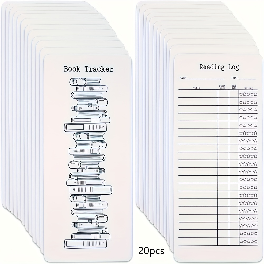 E-shop Stück Lesejournal und Buch-Tracking-Lesezeichen | Leere Lesezeichen für Kunstprojekte, Schulbedarf, Geschenkanhänger - Hergestellt aus Papier