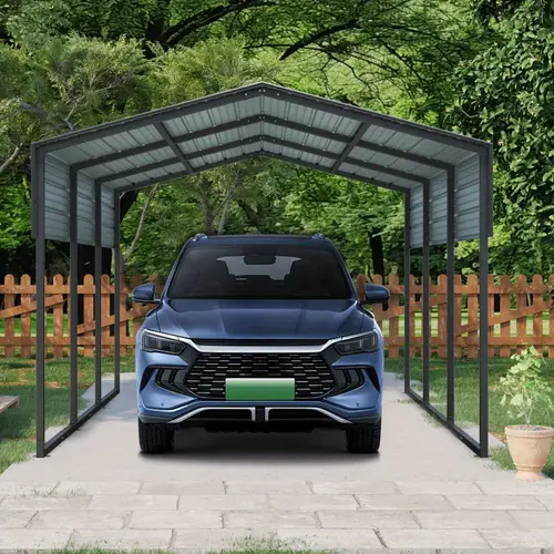 heavy duty outdoor carport canopy 10x15ft with galvanized steel frame large metal garage for driveway car truck and suv protection and rain