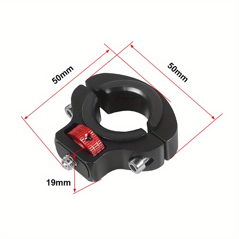 TEMU Bgning 1/ 4" Screw Motorcycle Handlebar Clip Holder Bike Clamp Steering Wheel Mount Metal For 13 12 11 Camera