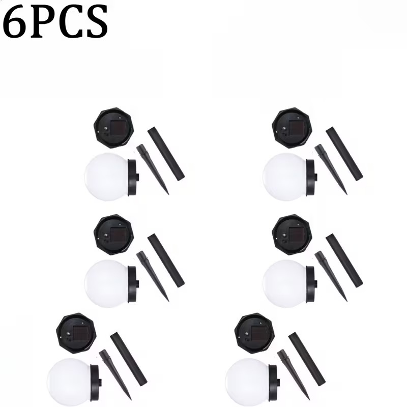 TEMU 6pcs Led Solar Garden Lights, Outdoor Lawn Lights With Daytime Auto-off And Nighttime For Summer, Camping, Christmas, Weddings, Parties, And