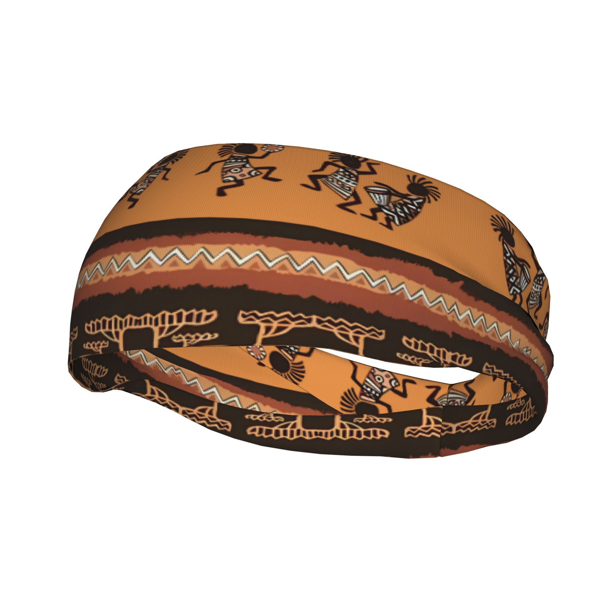 Bentiță sport cu model african, design imprimat 2D