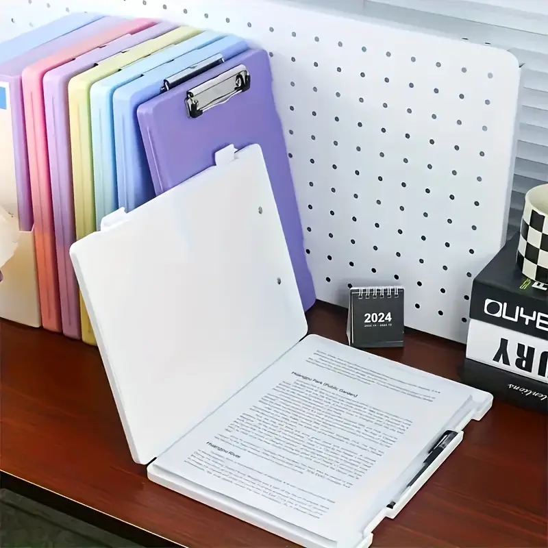 1pc Heavy-duty Plastic Binder Organizer With Clear Label Sections And Rounded Corners - Palette A4 Size Durable Plastic Binder, Suitable For School, Office, Home | File Organizer