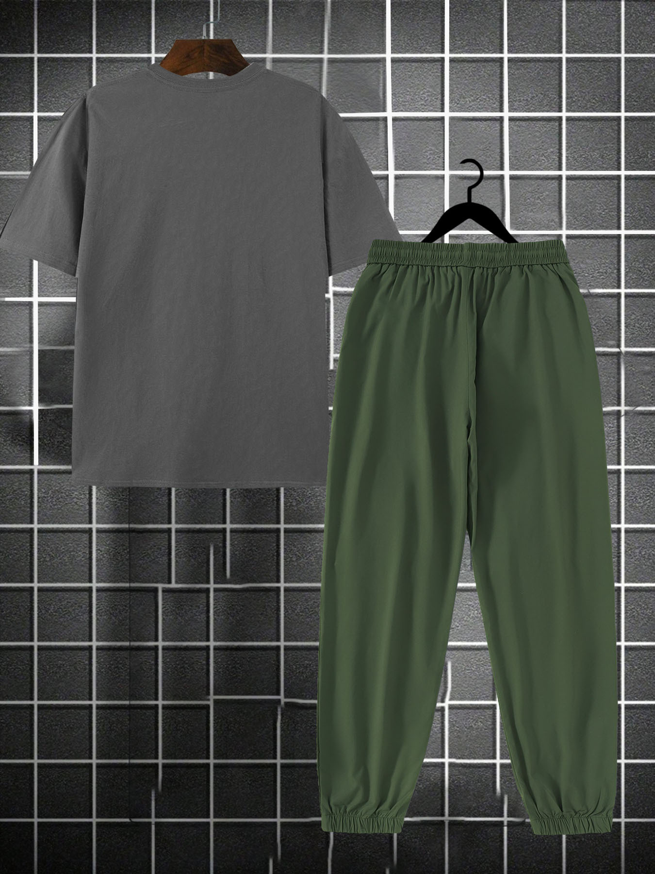 for KARMA Printed Men's Casual Trendy Tracksuit with Top and Comfortable Work Pants