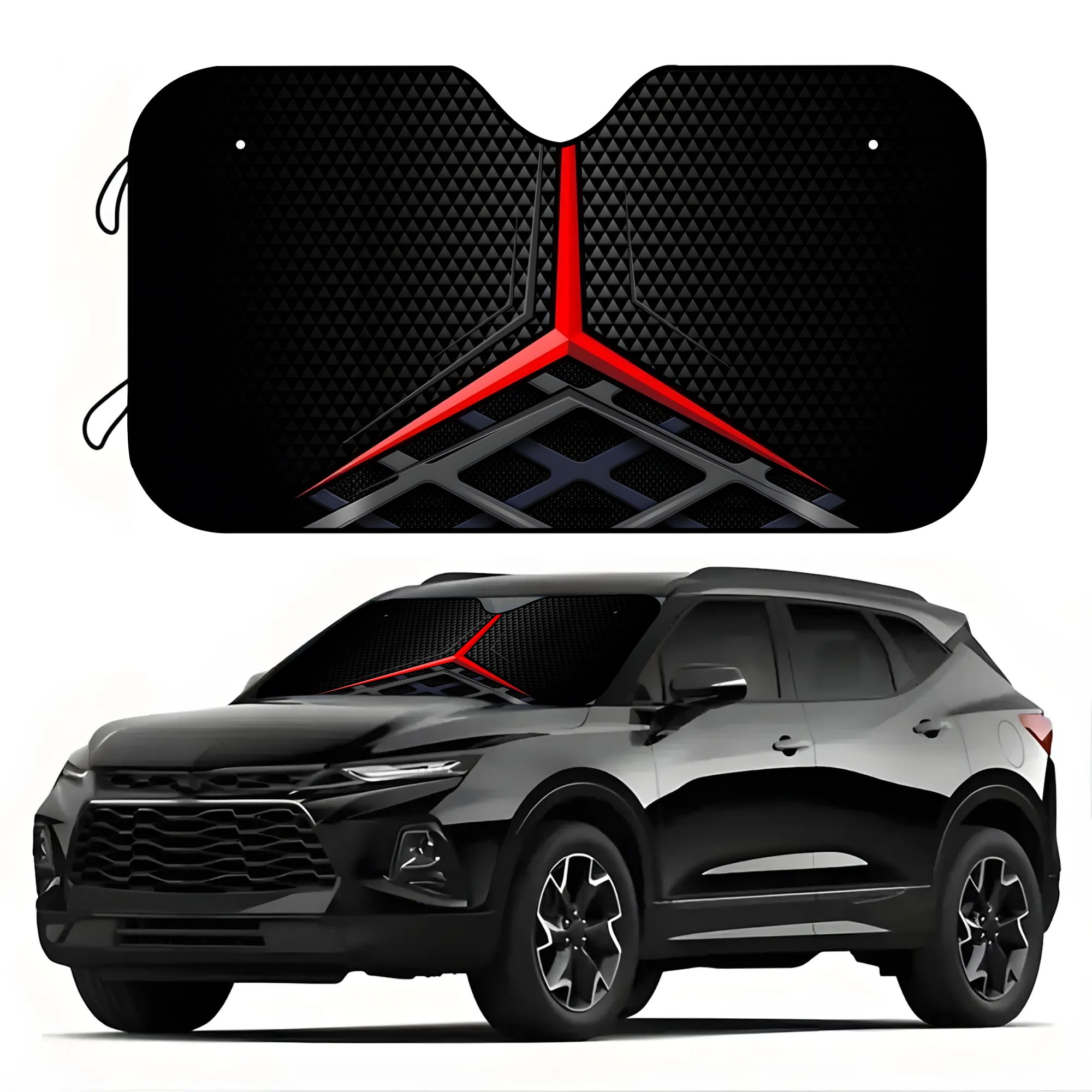 TEMU 1 pieza de parasol para coche con tecnológico 3D - Protección UV y aislamiento térmico. Parasol portátil, plegable y de ajuste universal para