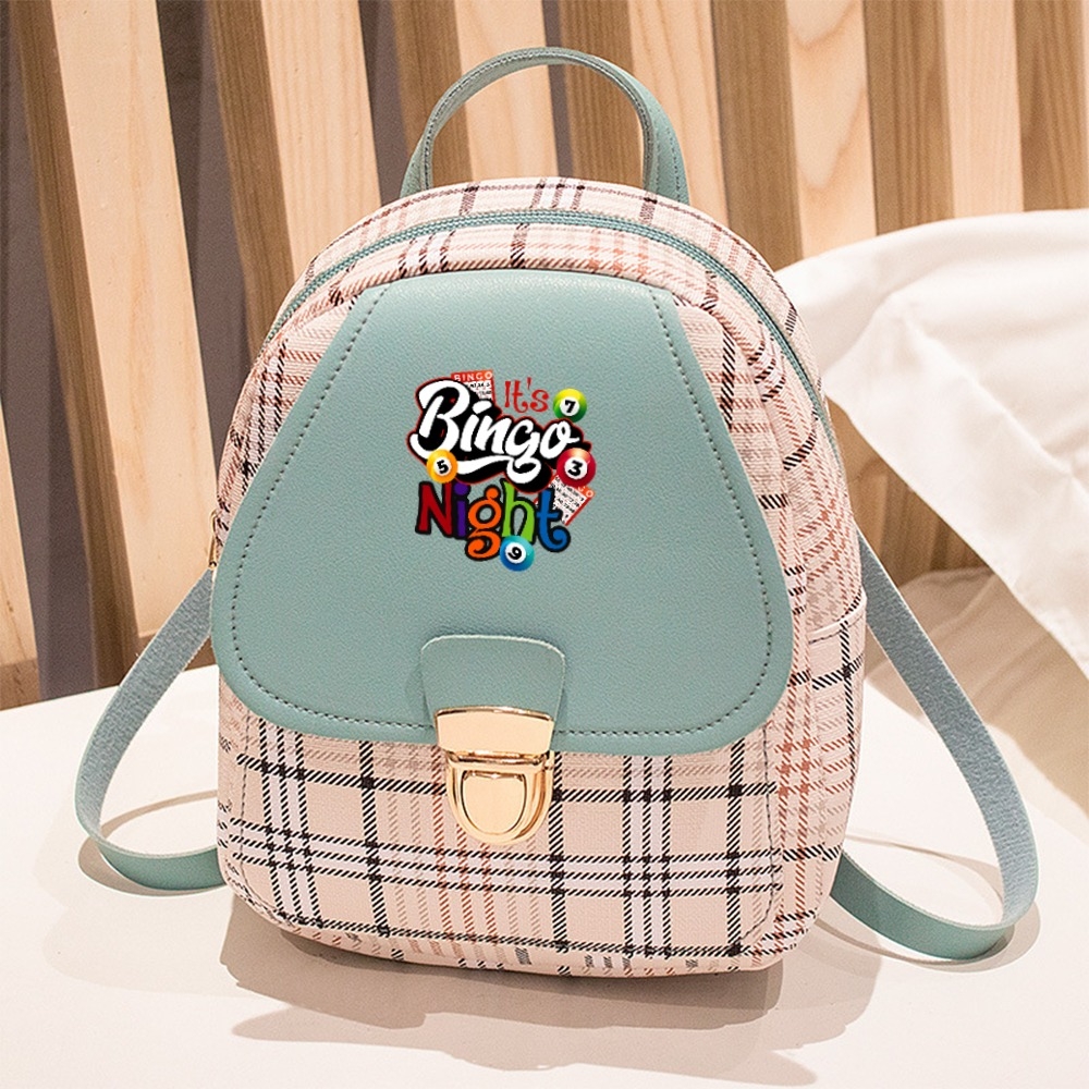 TEMU Bingo Game Women's Multifunctional Outdoor Leisure Backpack, Lightweight And Durable, Adjustable Shoulder Straps, Multi-compartment Design,