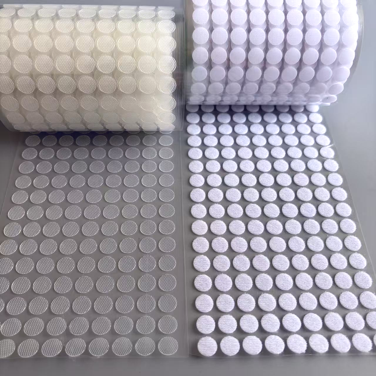 Image of 1600pcs (800 Pairs) Clear Dot Stickers - Strong Adhesive Fasteners, Non-drying, Round Coin Design - For Office Organization & Craft Projects - Great Gift For Students & Diy Enthusiasts