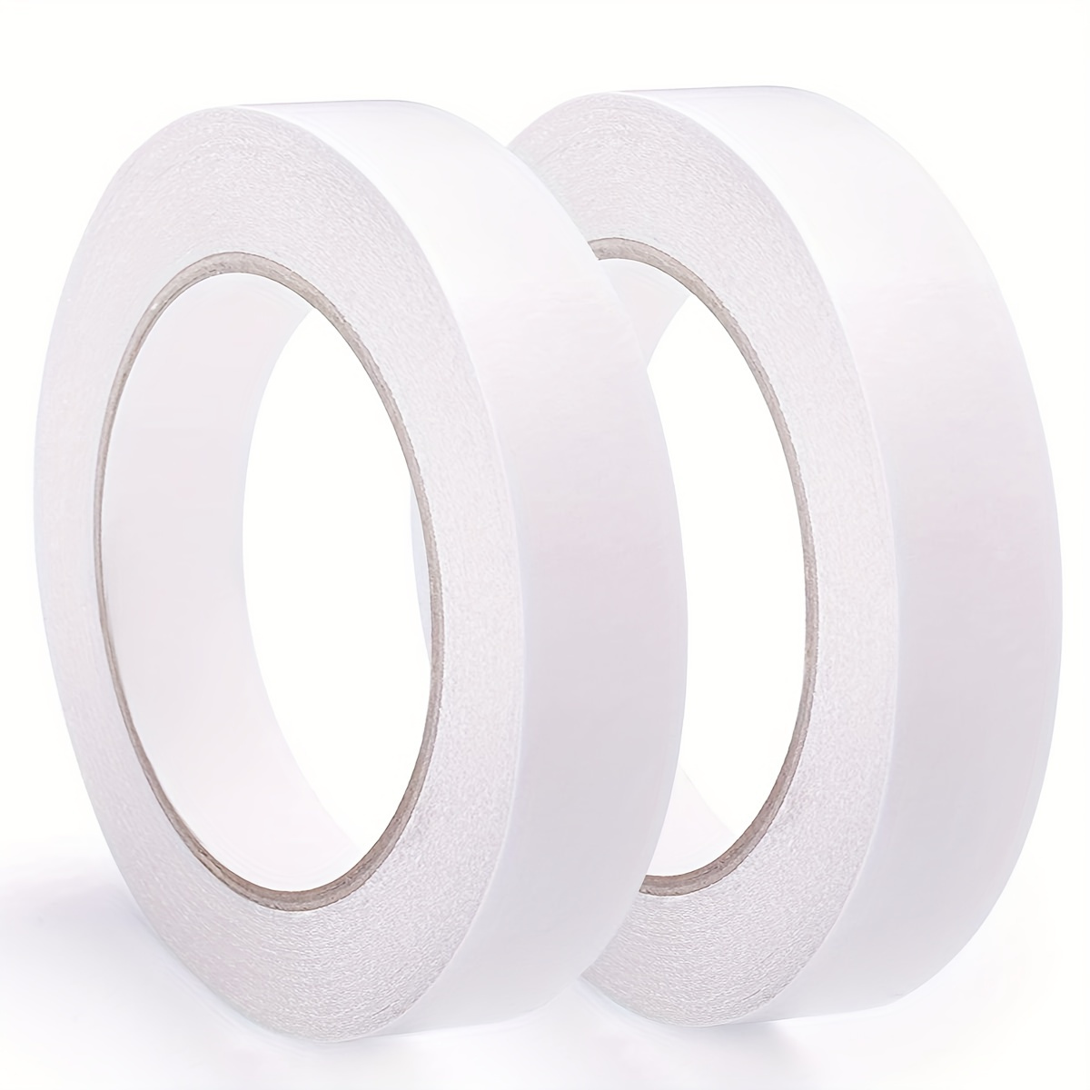 

2 Rolls Of Double-sided Adhesive Tape, Paper Material, Non-waterproof, Ideal For Wood Surface, Card Making, Scrapbooking, Office & School Supplies