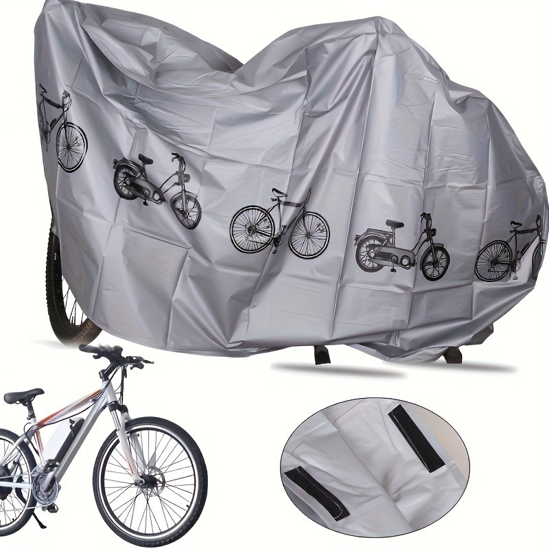 1pc heavy duty all weather bicycle cover protective cover for bicycles electric bicycles motorcycles all weather protection uv resistant bicycle storage suitable for electric bicycles motorcycles mountain bikes easy to clean non