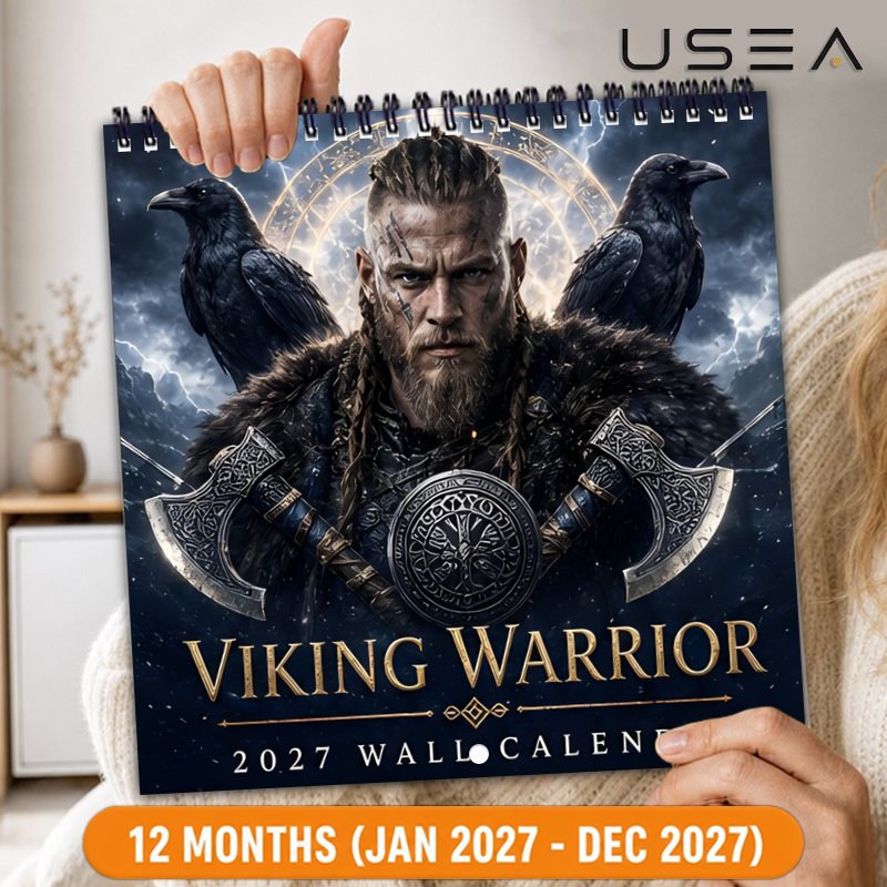 TEMU 2027 Wall Calendar 2027 Square Spiral Wall Calendar 8.3x8.3 Inch, 12-month Planner With Habit , Large Blocks, Us Holidays & Lunar Phases, Ideal