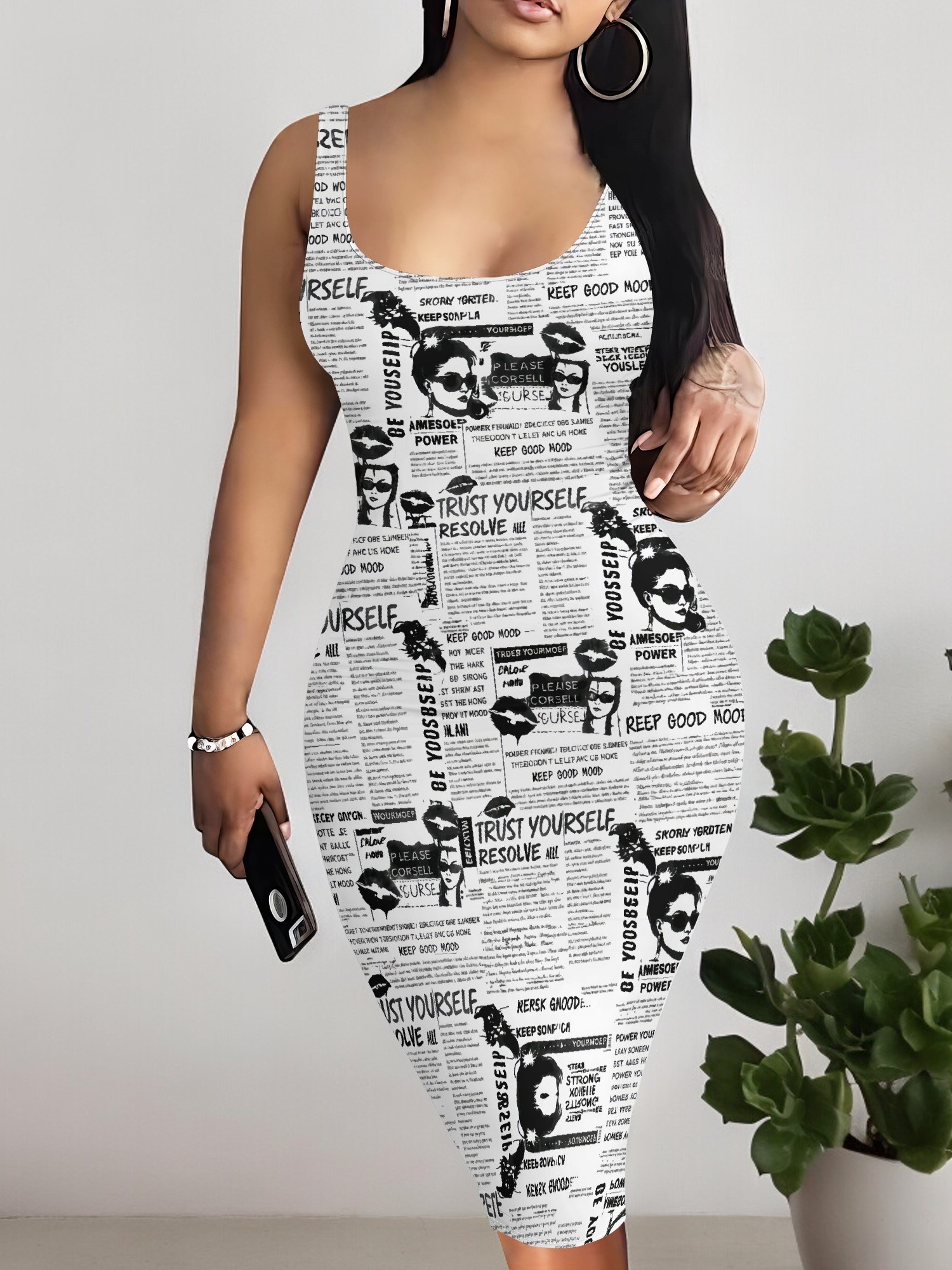 newspaper dress sold on Temu United States