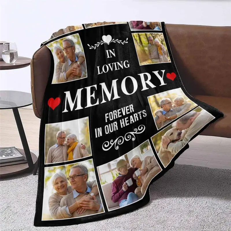 Custom Photo Blanket - Personalized Fleece Throw With Pictures & Text (40x50 Inches / 100x130cm)