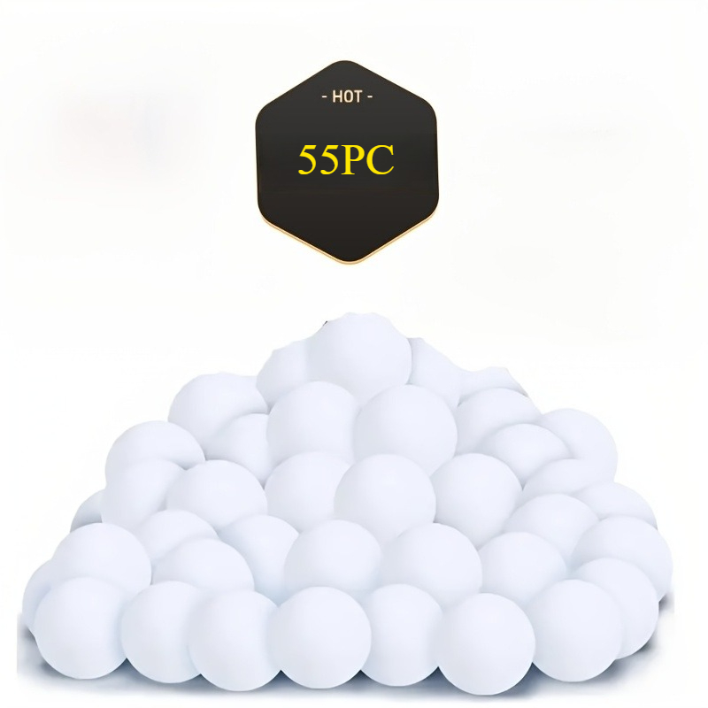 TEMU 55pcs Christmas Fun Snowball Artificial Snow, Winter Indoor/outdoor Fake , Winter Home New Year Christmas Decoration Simulated