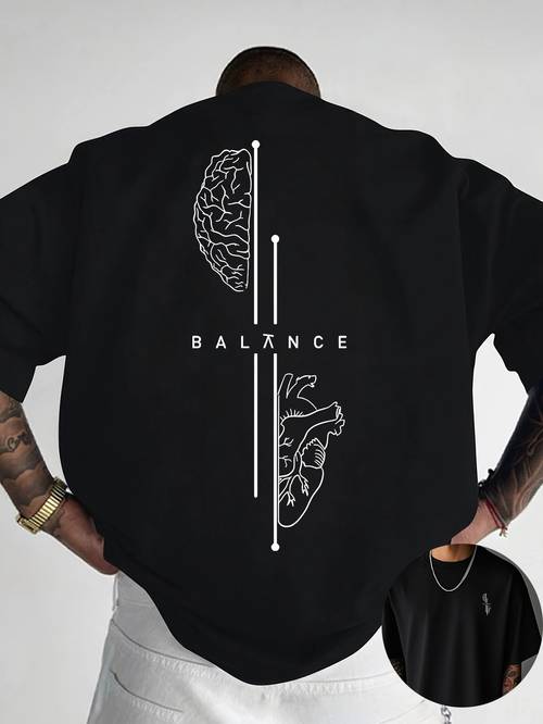 kreatives rundhals-t-shirt mit front- rückseitendruck, reine baumwolle, sommer-mode-kurzarm-oberteil für casual , essentielles geschenk für ausflüge