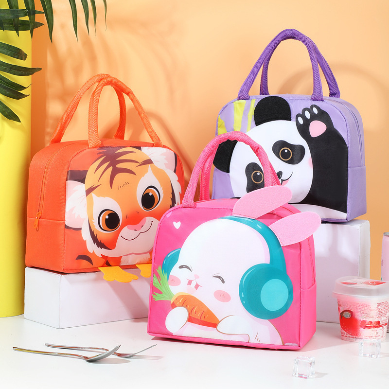 

1pc New Cartoon Lunch Bag With Meal, Thickened Aluminum Foil Handbag, Small Handbag Picnic Thermal Bag Lunch Box Bag