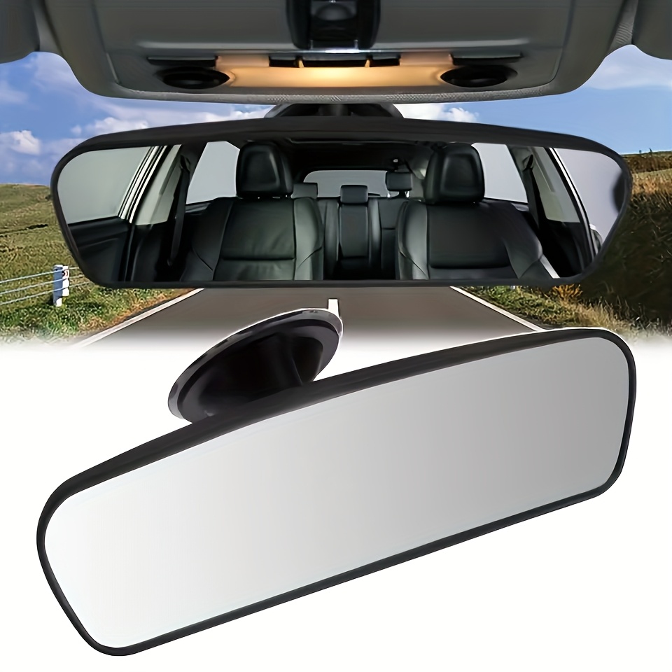 TEMU Car Rear View Mirror Adjustable 360 Panoramic Vehicle Car Rearview Parts With Suction Cup Car Interior Accessories