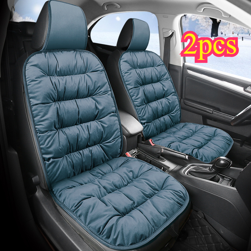 TEMU 2pcs Soft Plush Car Seat Cover, Car Seat Cover Cushion Pad Car Seat Protector Universal Winter Auto Interior Accessories