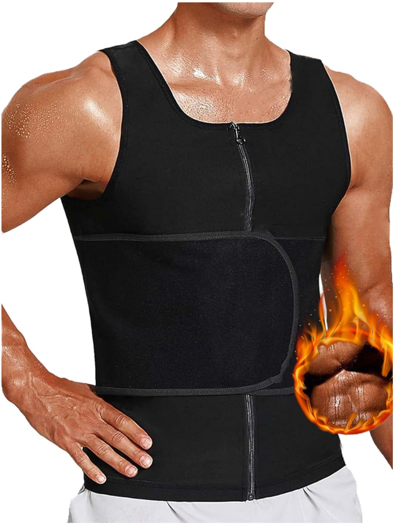 Sweat Tank Top For Men Weight Loss Men Sauna Sweat Vest Shirt Body