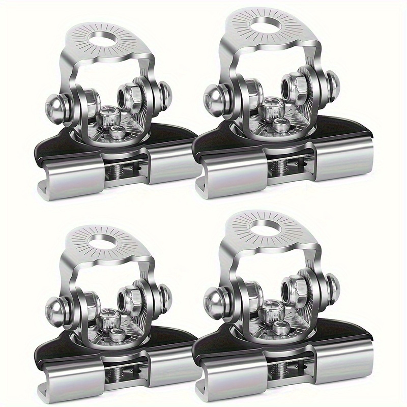 TEMU 4-pack Led Strip Installation Brackets - No-drill Seamless Mounting For Jeeps, Trucks, And Suvs, Metal Dash Mounting Kit