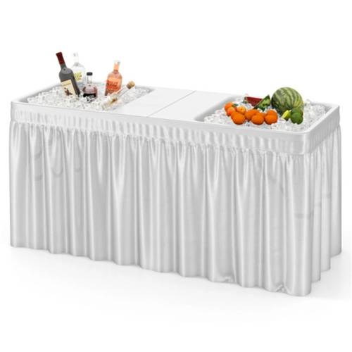5ft dual sink cooling table for parties picnics sports fans