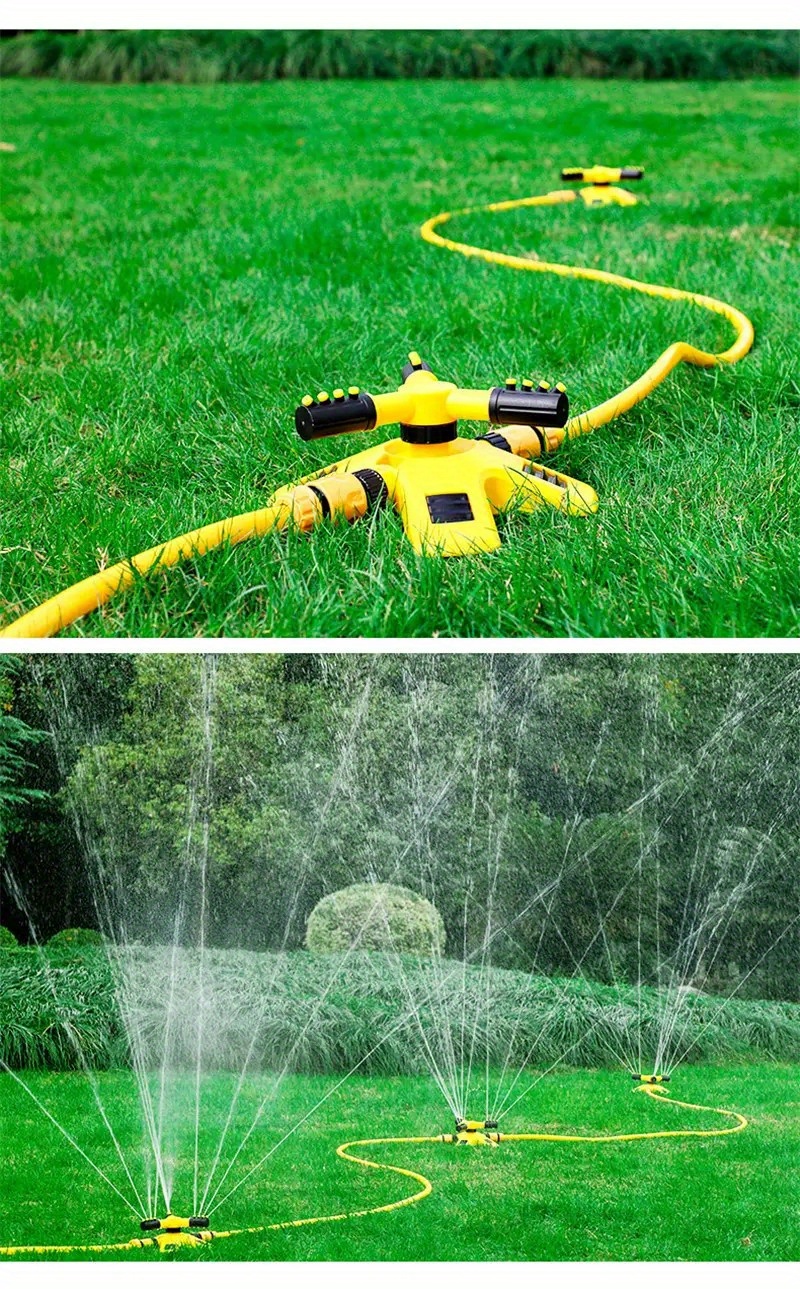 360-Degree Automatic Rotating Sprinkler Head - Durable Plastic, No Battery Needed, Ideal for Lawn & Garden Irrigation, Garden Watering Solution|Automatic Sprinkler System|Plastic Sprinkler Head, Garden Sprinkler